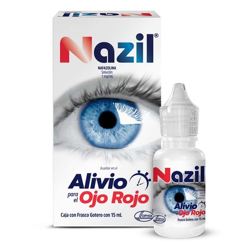 Gotas Oftálmicas Nazil Ofteno Alivio para el Ojo Rojo 15ml