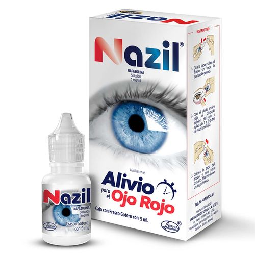 Gotas Oftálmicas Nazil Ofteno Alivio para el Ojo Rojo 15ml