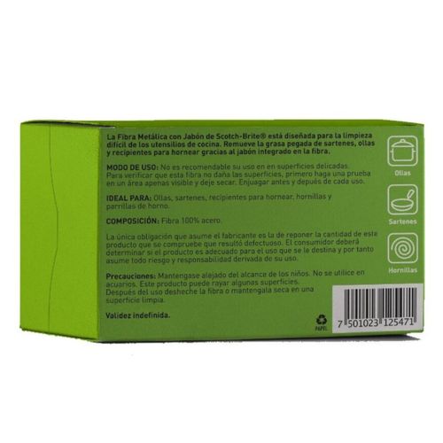 Fibra con Jabón 3M Scotch Brite 4 Piezas
