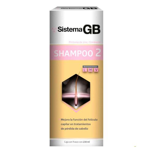 Sistema GB Shampoo 2 Mujer Piritiona de Zinc y Climbazol 230ml