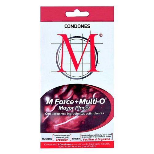 Condones de Látex M Force Multi O 3 Condones