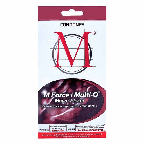 Condones de Látex M Force Multi O 3 Condones