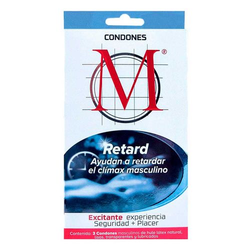 Condones de Látex M Force Retard 3 Condones