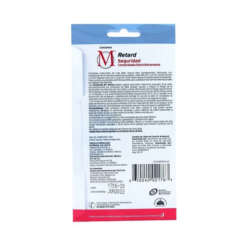 Condones de Látex M Force Retard 3 Condones