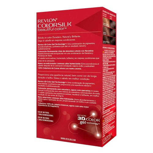 Tinte para cabello Colorsilk con Queratina tono 20 Negro Natural 59.1 ml