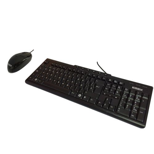 Teclado KMEX Alámbrico más Mouse