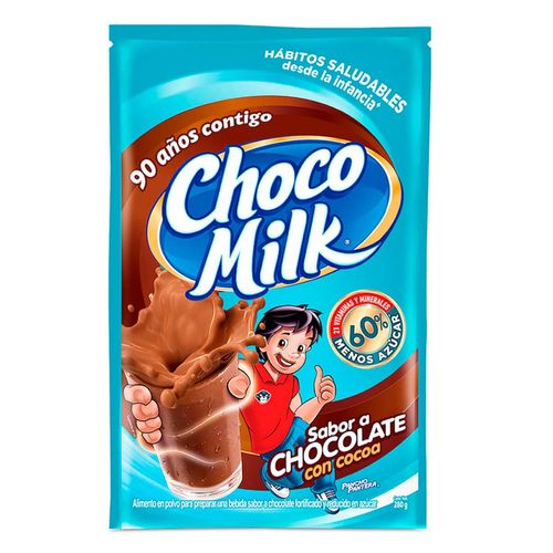 Alimento en Polvo Choco Milk 60% Menos Azúcar Bolsa 280 g