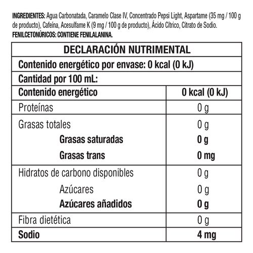 Refresco Pepsi Cola Light 600ml