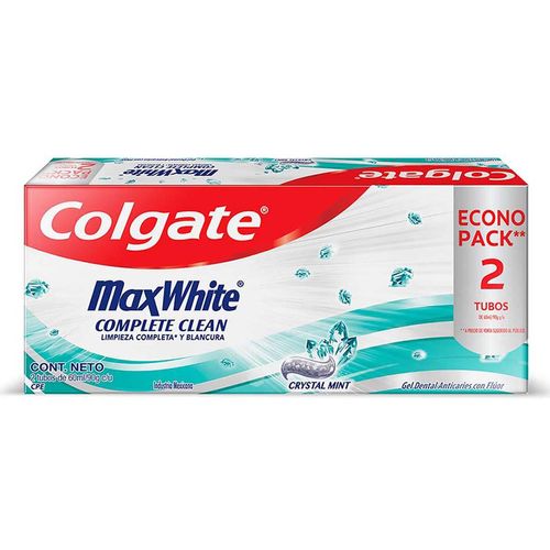 Pasta Dental Colgate Max White Complete Clean Pack 2x60ml