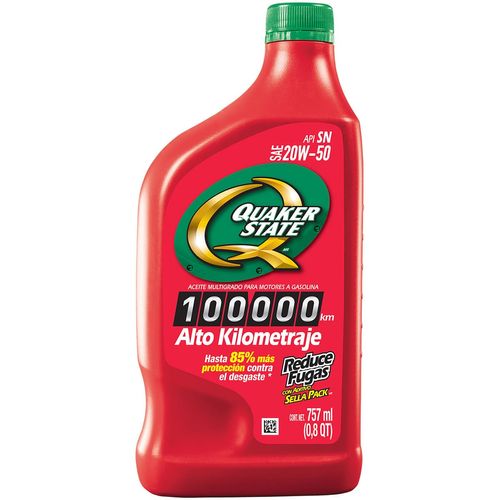 Aceite Quaker State Alto Kilometraje 757ml Sae 20W-50