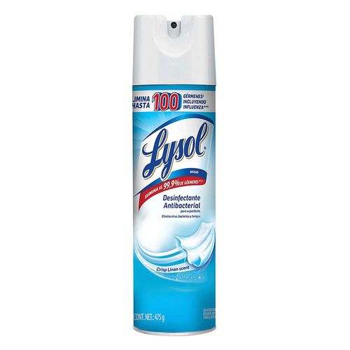 Desinfectante de Superficies en Aerosol Lysol Crisp Linen 475g