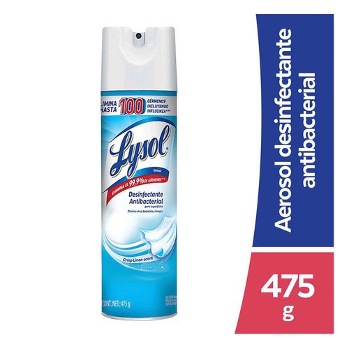 Desinfectante de Superficies en Aerosol Lysol Crisp Linen 475g