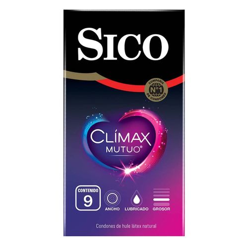 Condones de Látex Sico Clímax Mutuo 9 Condones