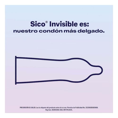 Condones de Látex Sico Invisible 9 Condones