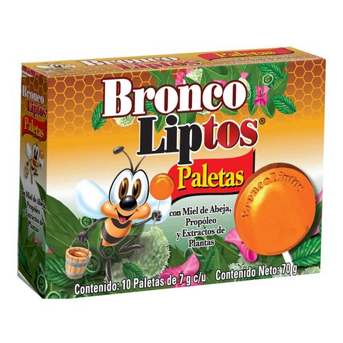 Paletas Bronco Liptos con Miel de Abeja 70g