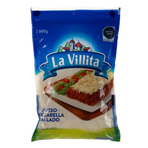 Queso Mozarella La Villita Rallado 600g