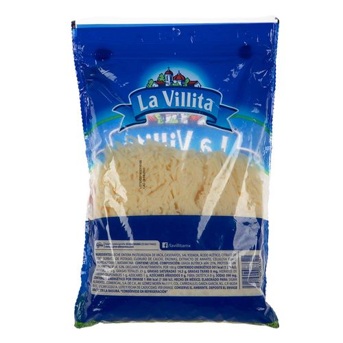 Queso Mozarella La Villita Rallado 600g