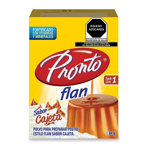 Flan Pronto sabor Cajeta 84g