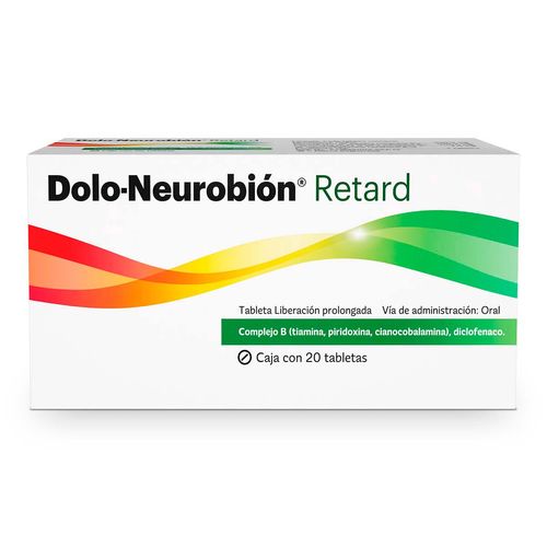 Tabletas Dolo-Neurobión Retard liberación Prolongada 20 Tabletas