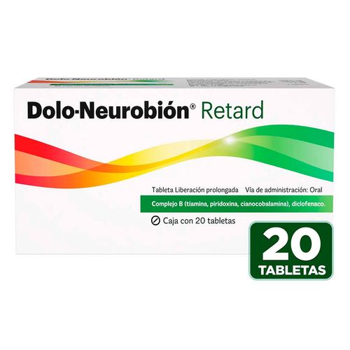 Tabletas Dolo-Neurobión Retard liberación Prolongada 20 Tabletas