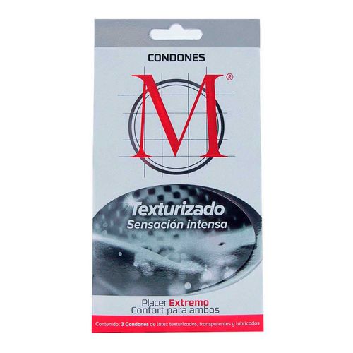 Condones de Látex M Force Texturizado 3 Condones