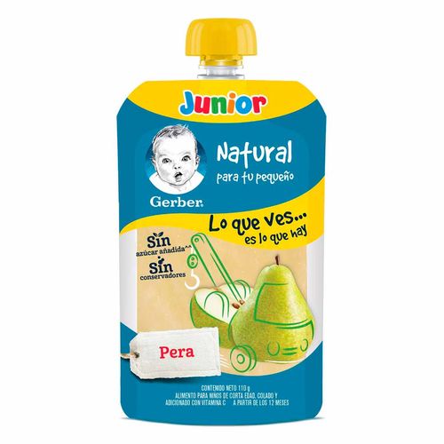 Papilla Gerber Junior Etapa 4 Pera Pouch 110g