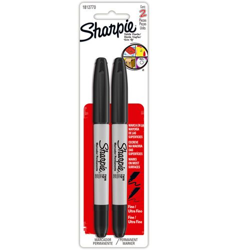 Marcador Sharpie Negro 2pz Permanente Do