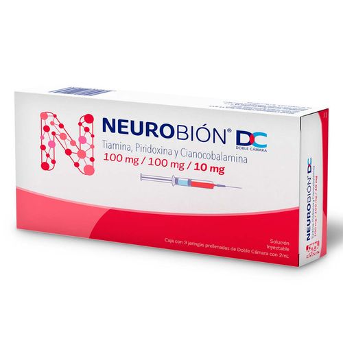 Solución Inyectable Neurobión DC 3 Jeringas (100mg/100mg/10mg)