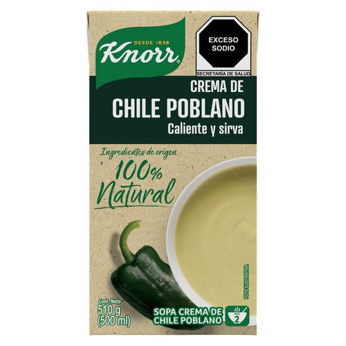 Crema Knorr Chile Poblano 500ml