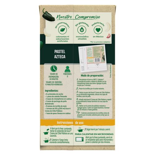 Crema Knorr Chile Poblano 500ml