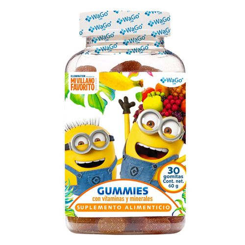 Suplemento Alimenticio WaGo Lab Mi Villano Favorito Frasco con 30 Gomitas