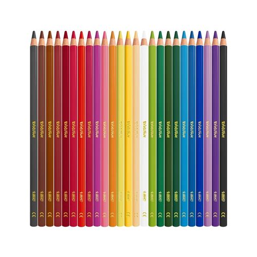 Lápices de Colores Bic Evolution Mina Gruesa 24 Piezas