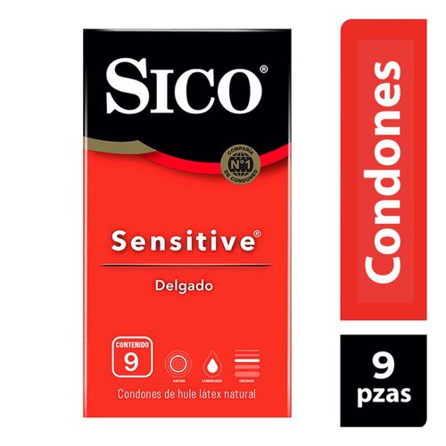 Condones de Látex Sico Sensitive 3 Condones