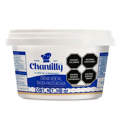 Crema Chantilly Dulce 500ml