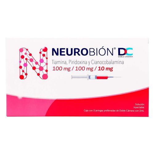 Solución Inyectable Neurobión DC 5 Jeringas (100mg/100mg/10mg)