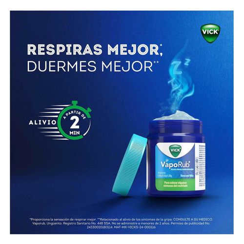 Vick VapoRub Alivia la Congestión Nasal 100g