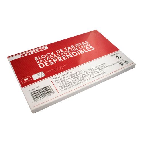 Tarjeta Rayada 5x8 In 50 Hojas 1 Pieza Dietrix