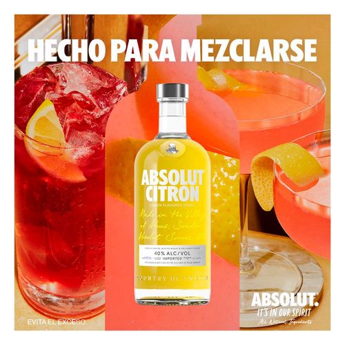 Vodka Absolut Citron 750ml