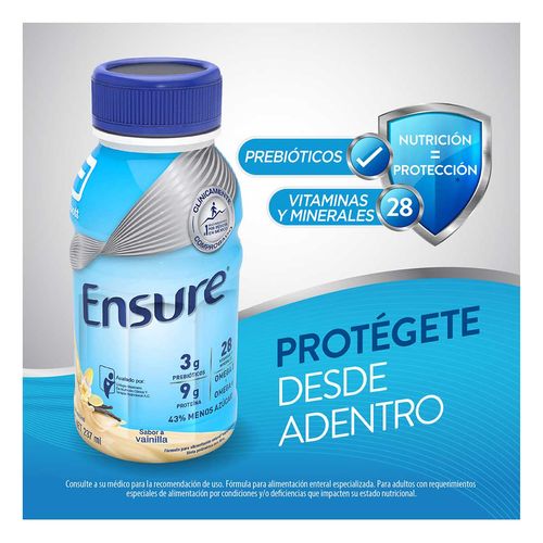 Suplemento Alimenticio Ensure Alimentación Especializada Vainilla 6 Piezas de 237ml