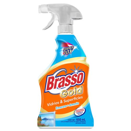 Limpiador de Vidrios y Superficies Brasso Gold 650ml