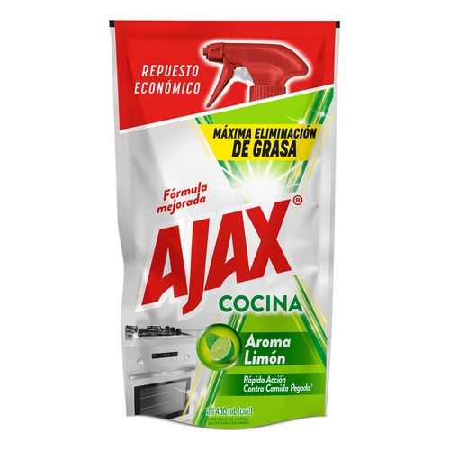 Limpiador Líquido Ajax Cocina Doypack 400ml
