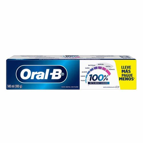 Pasta Dental Oral-B 100% De Tu Boca Cuidada 140ml