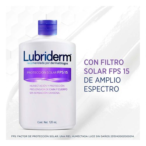 Crema Corporal Lubriderm Protección Solar UV 15 120ml