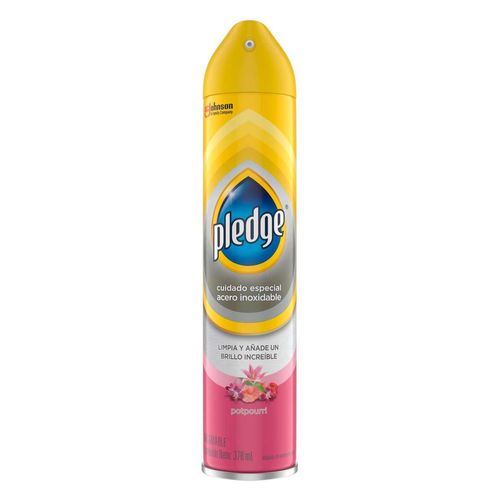 Lustrador de Muebles en Aerosol Pledge Acero Inoxidable Potpurri 378ml