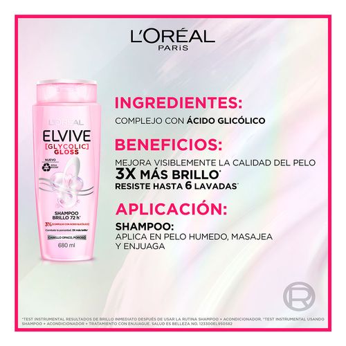 Shampoo Elvive Loreal Gloss 680ml
