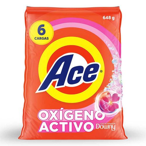 Detergente en Polvo Ace con Toque de Downy 6 Cargas 648g