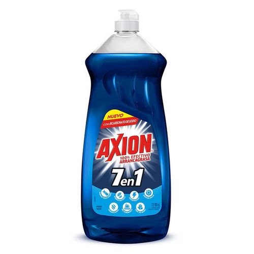 Lavatrastes Líquido Axion Blue 7 en 1 con Bicarbonato de Sodio 900ml