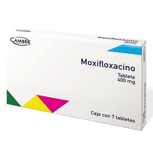 Tabletas Moxifloxacino 400mg 7 Unidades