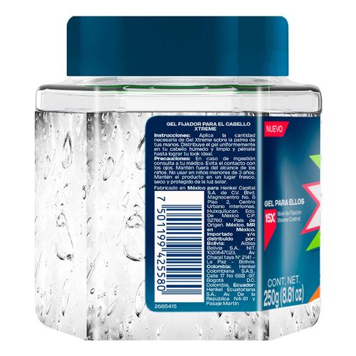 Gel para Peinar Xtreme Titan Tarro 250g