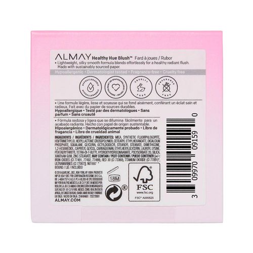 Rubor Hipoalergénico Compacto Almay Healthy Hue Blush tono So Peachy 5 gr